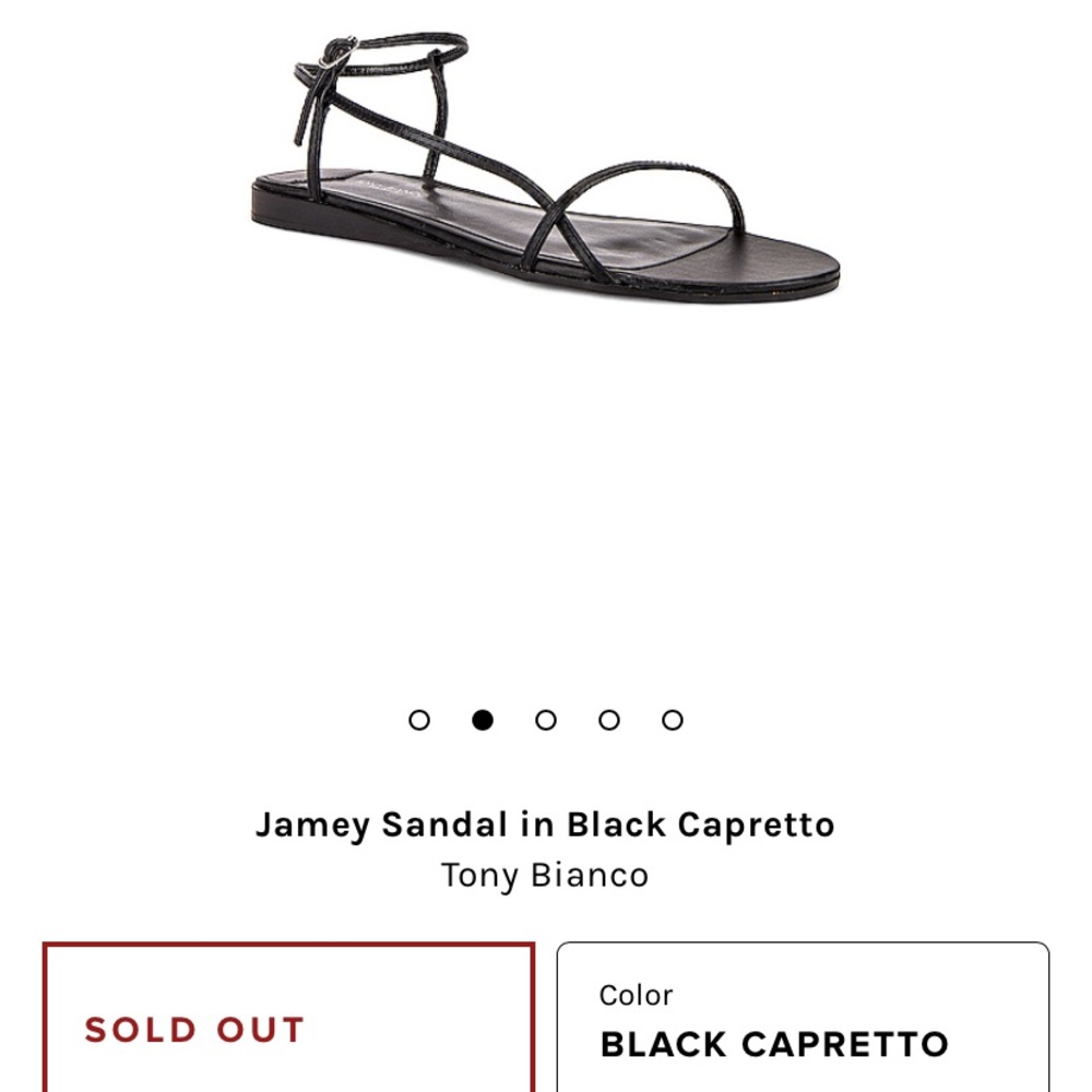 Tony Bianco Jamey Capretto Sandal Black - Size 7